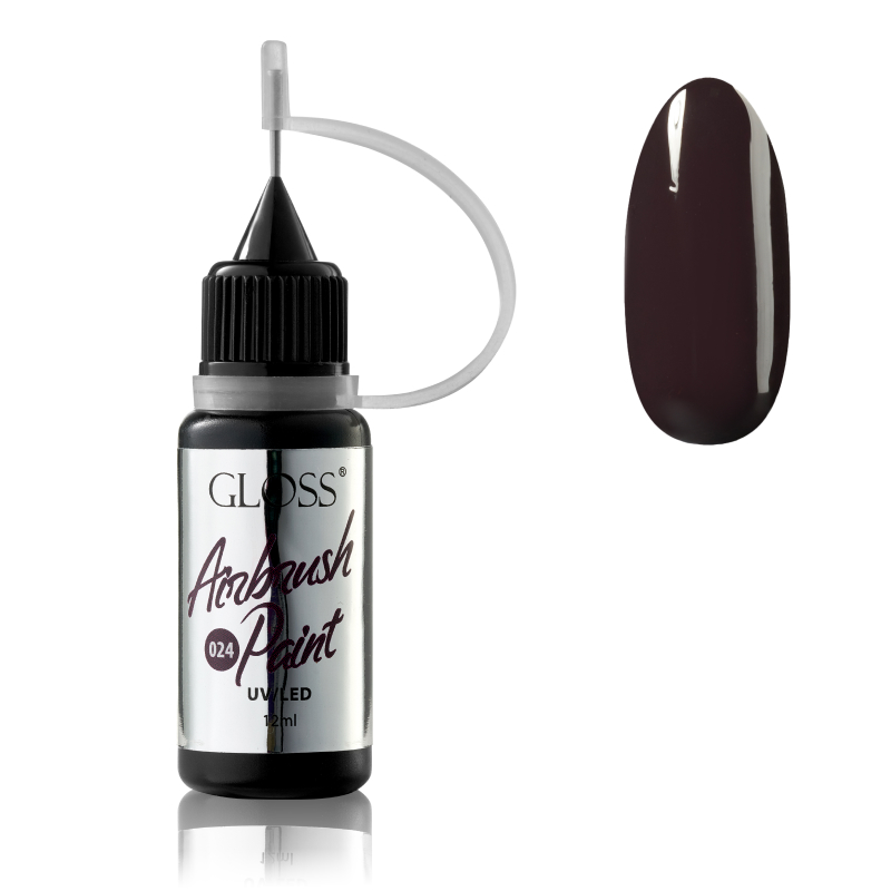 GLOSS Airbrush Paint 024 (black-brown), 12 ml